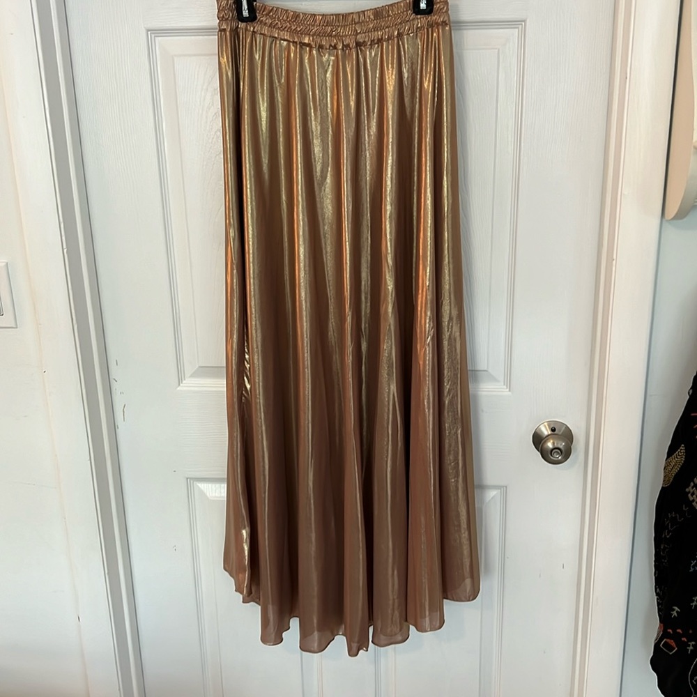 Metallic long skirt